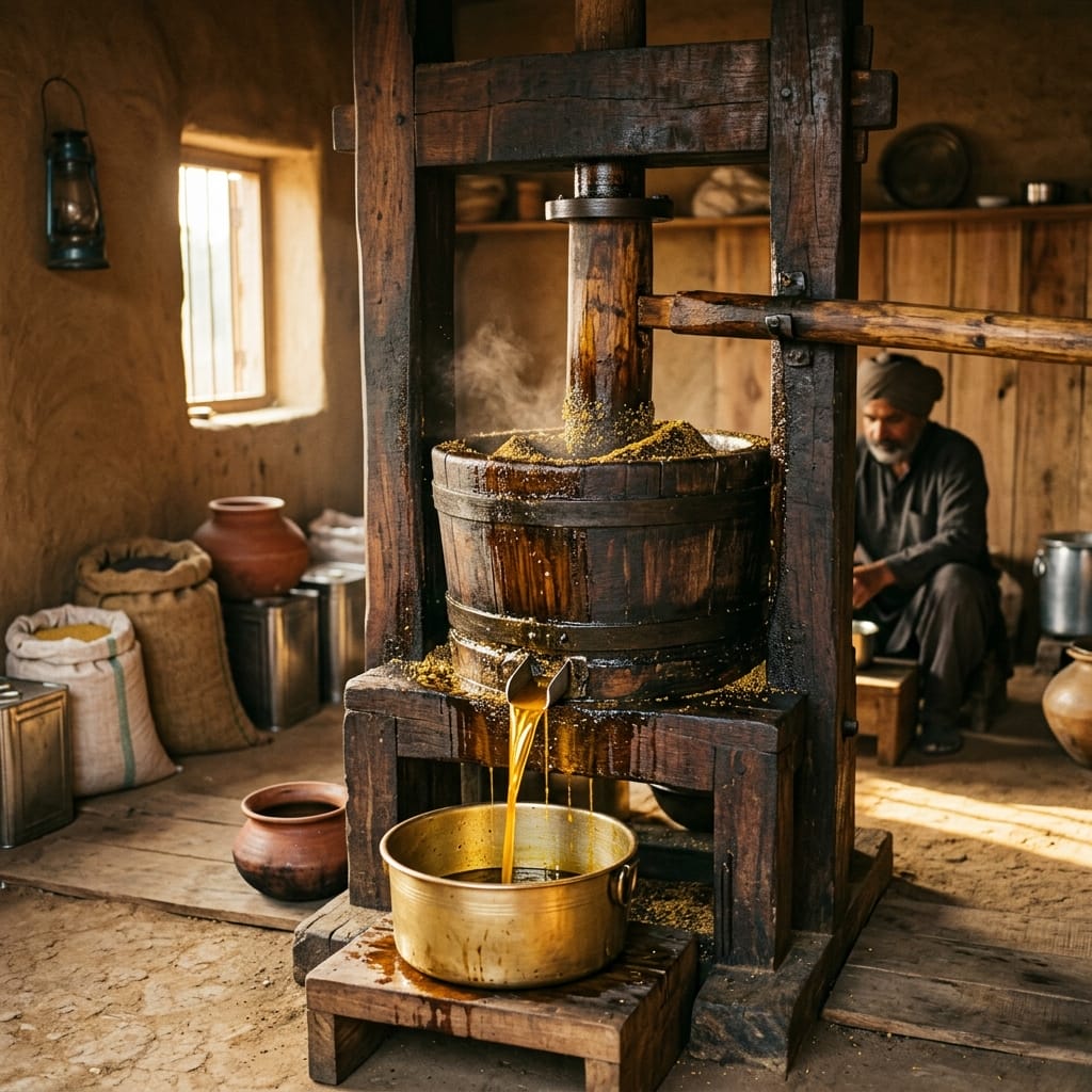 Traditional Cold Pressing (Kachi Ghani)